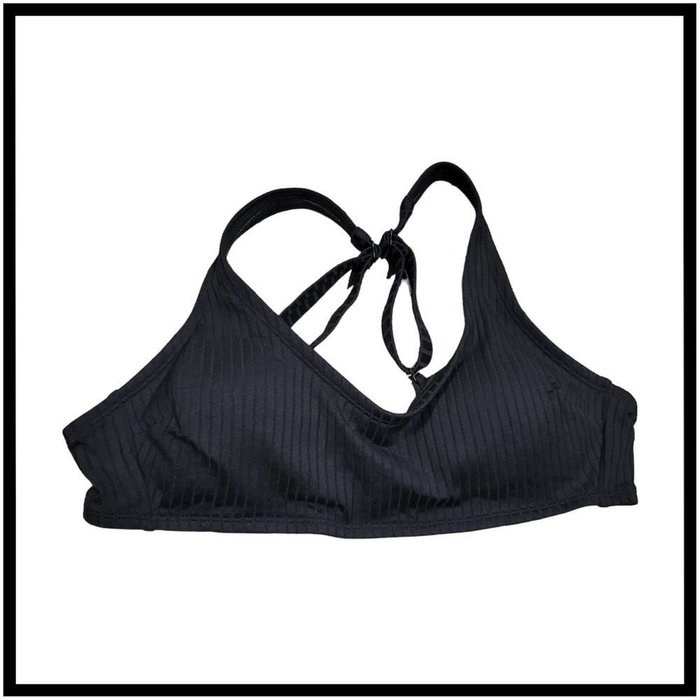 Kona Sol Women's simple Ribbed Bralette Bikini Top -  medium